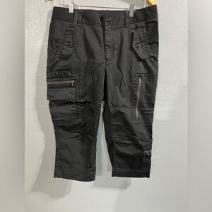 Ralph Lauren golf Black Cargo capri Pants 12